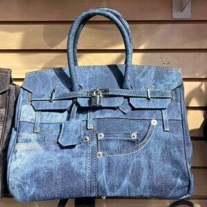 DESIGNER FASHION CHIC DENIM HANDBAG
